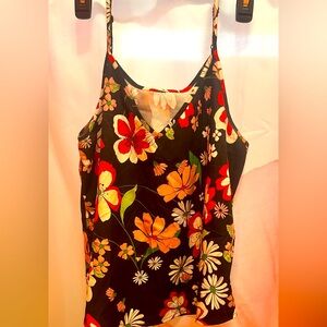 Hawaiian tank top Small With Adjustable Straps, loose fitting And Light Material